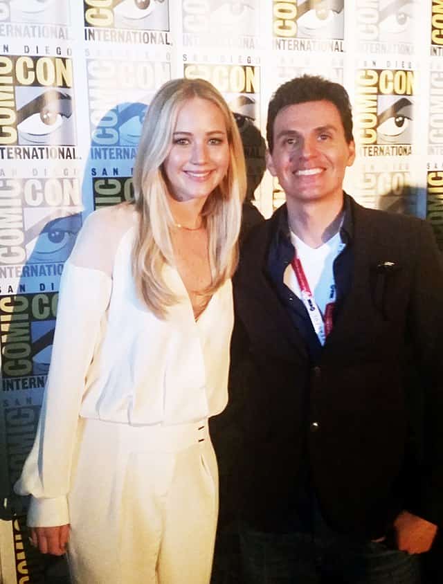 Jennifer Lawrence with Andres Useche.