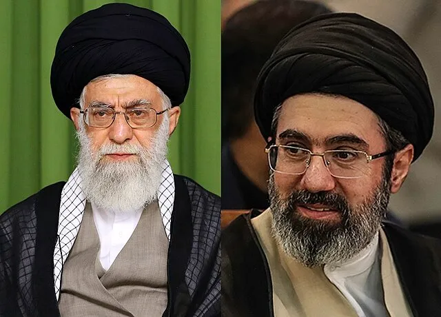 Ayatollah Ali Khamenei and Mojtaba Khamenei